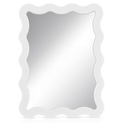Leinuosen Magnetic Locker Mirror 5x7 front view with scalloped edges