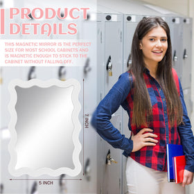 Leinuosen Magnetic Locker Mirror 5x7 with rounded corners