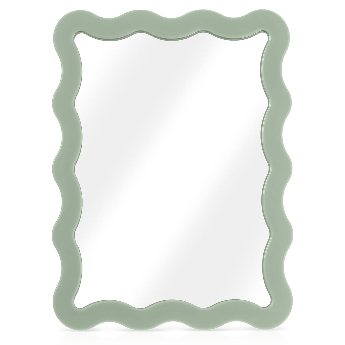 Leinuosen magnetic locker mirror sage green front view