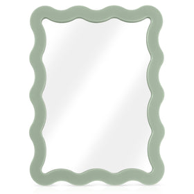 Leinuosen magnetic locker mirror sage green front view