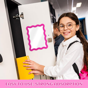 Leinuosen magnetic mirror on a refrigerator door