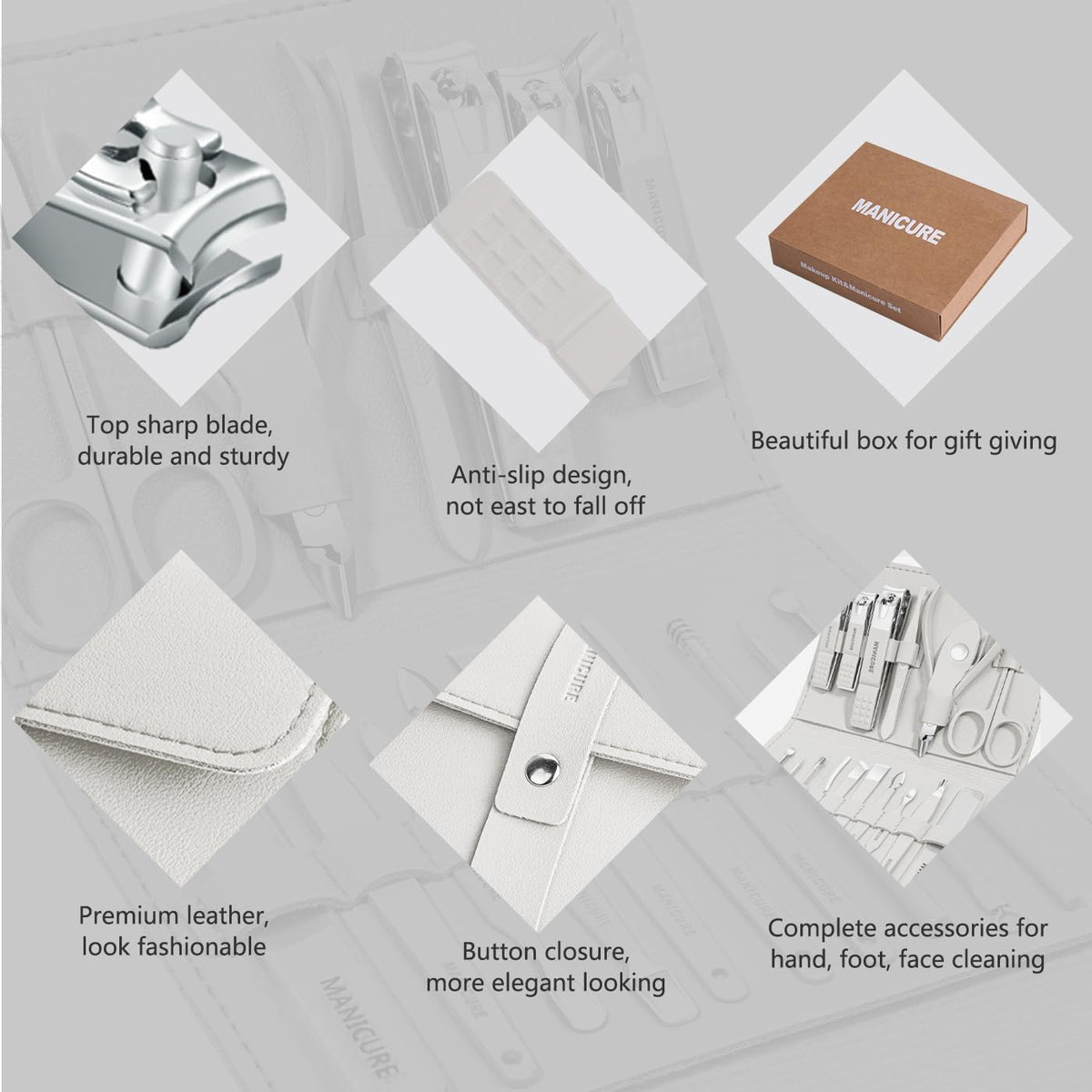 Leipple Manicure Set in kraft paper gift box