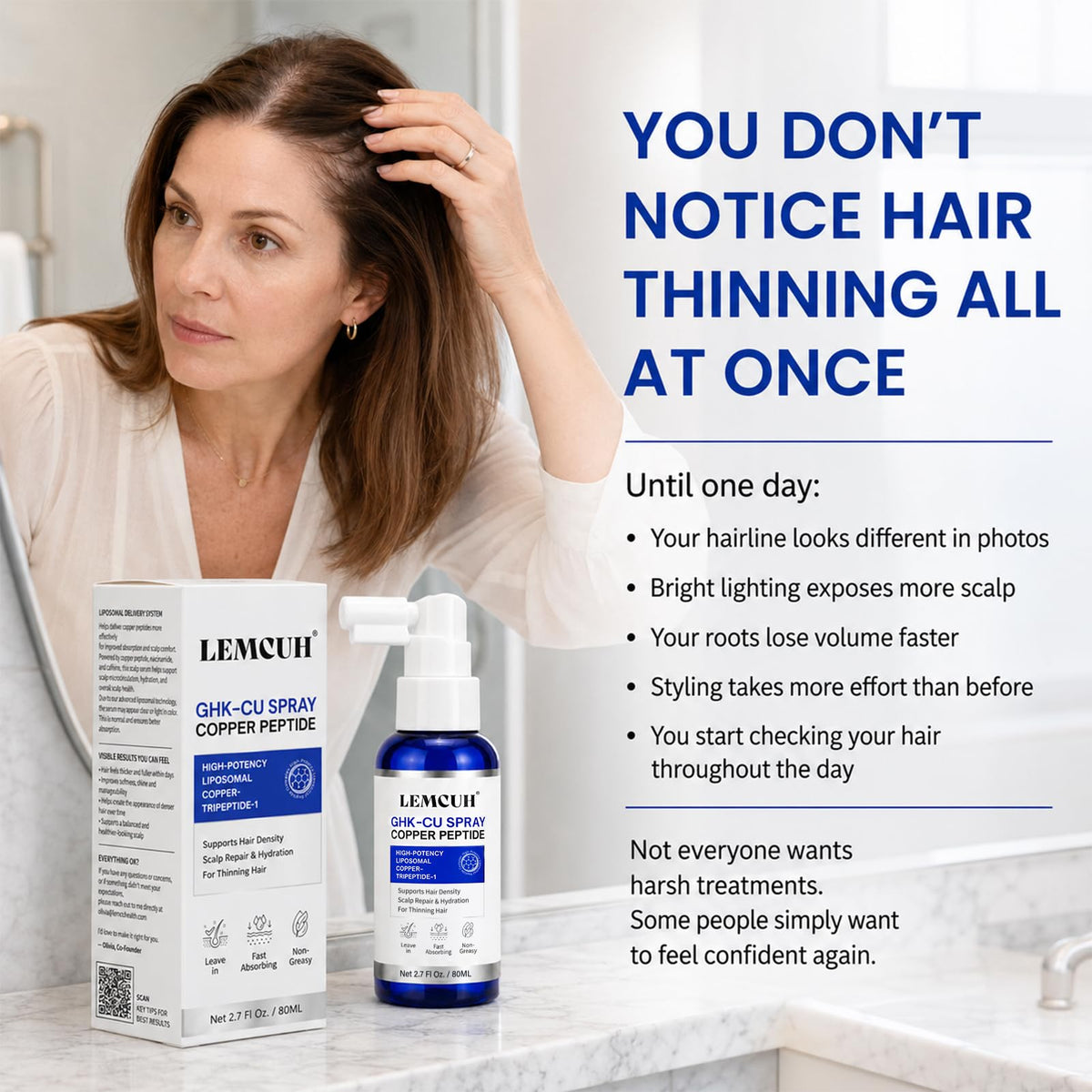 Lemcuh GHK-CU Peptide Hair Serum 80ml side view