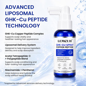 Lemcuh GHK-CU Peptide Hair Serum 80ml spray nozzle close-up