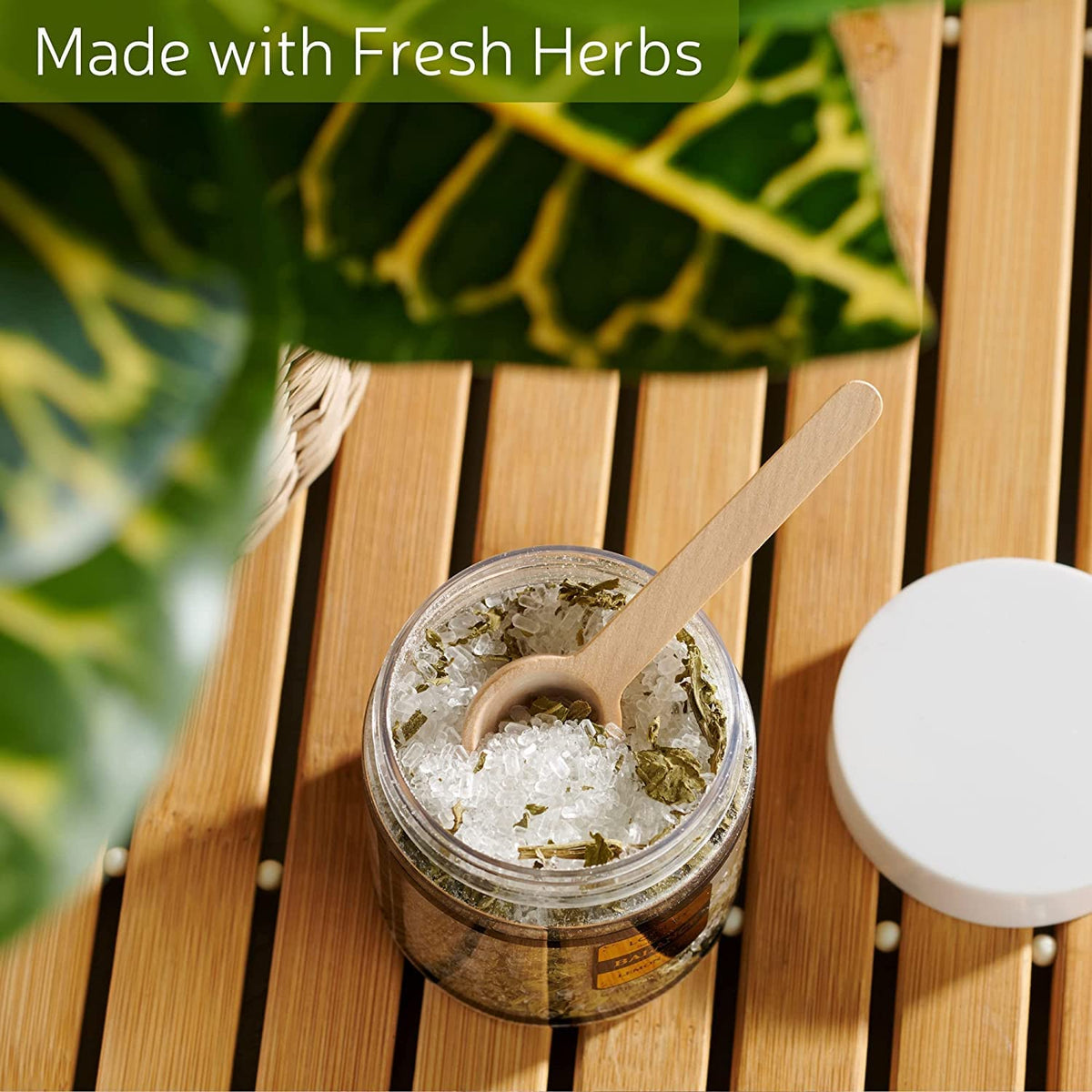 Lemon Basil Epsom Salt jar included in LOVERY gift set