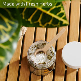 Lemon Basil Epsom Salt jar included in LOVERY gift set