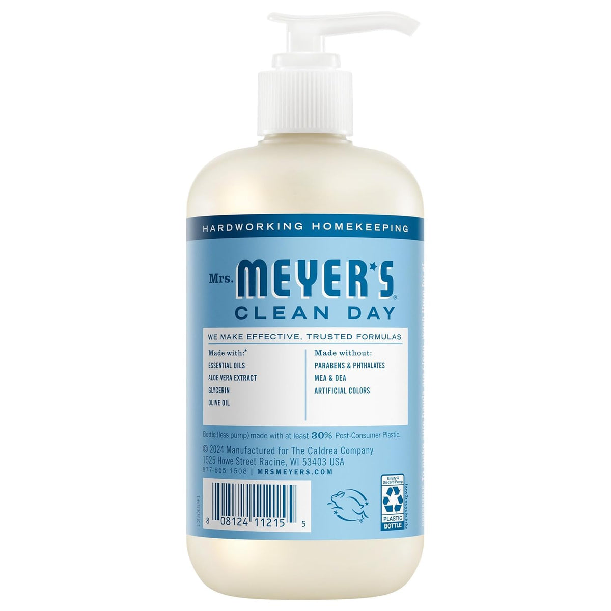 Lemon Verbena scented hand soap bottle front view