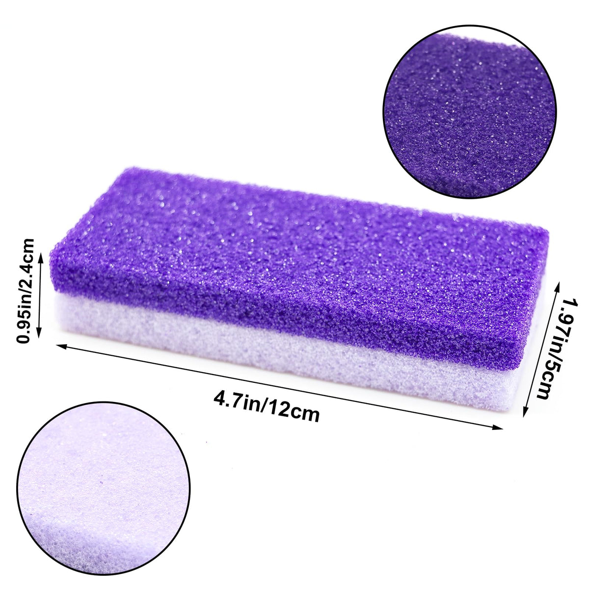 lenpestia Foot Pumice Stone purple back view