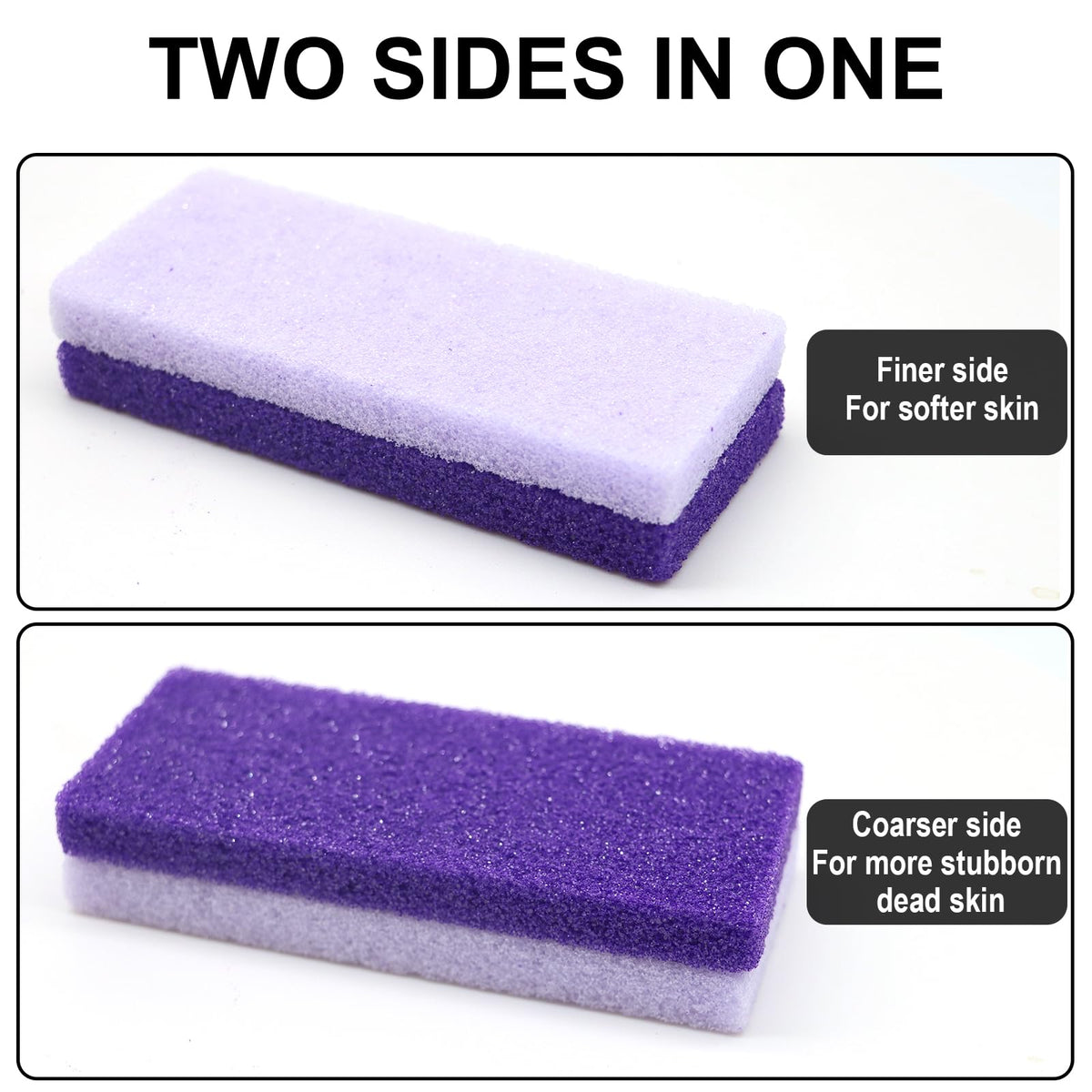 lenpestia Foot Pumice Stone purple side view