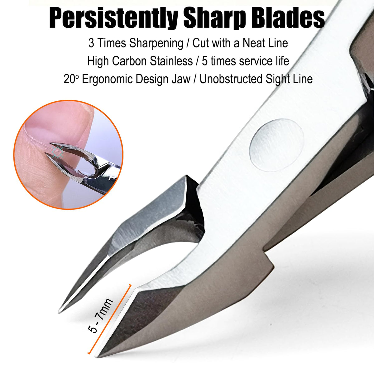 LePinko cuticle nippers with ergonomic handle