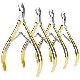 LePinko Cuticle Trimmer Kit 4 packs with golden finish