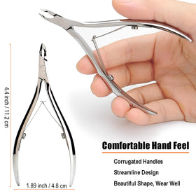 LePinko Cuticle Trimmer Set displayed with cleaning water