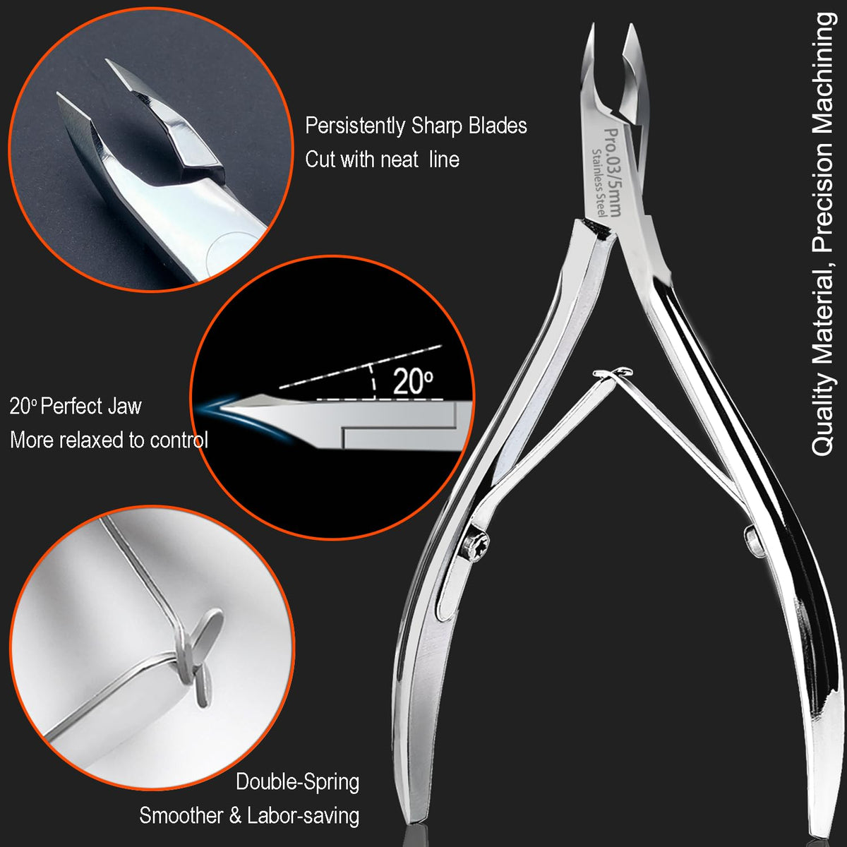LePinko Cuticle Trimmer showing super sharp blades