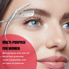 LePinko Eyebrow Trimming Scissors in portable packaging