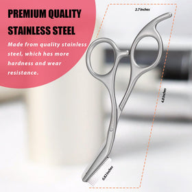 LePinko Eyebrow Trimming Scissors showing comb feature