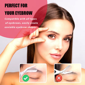 LePinko Eyebrow Trimming Scissors with combs on a grooming table