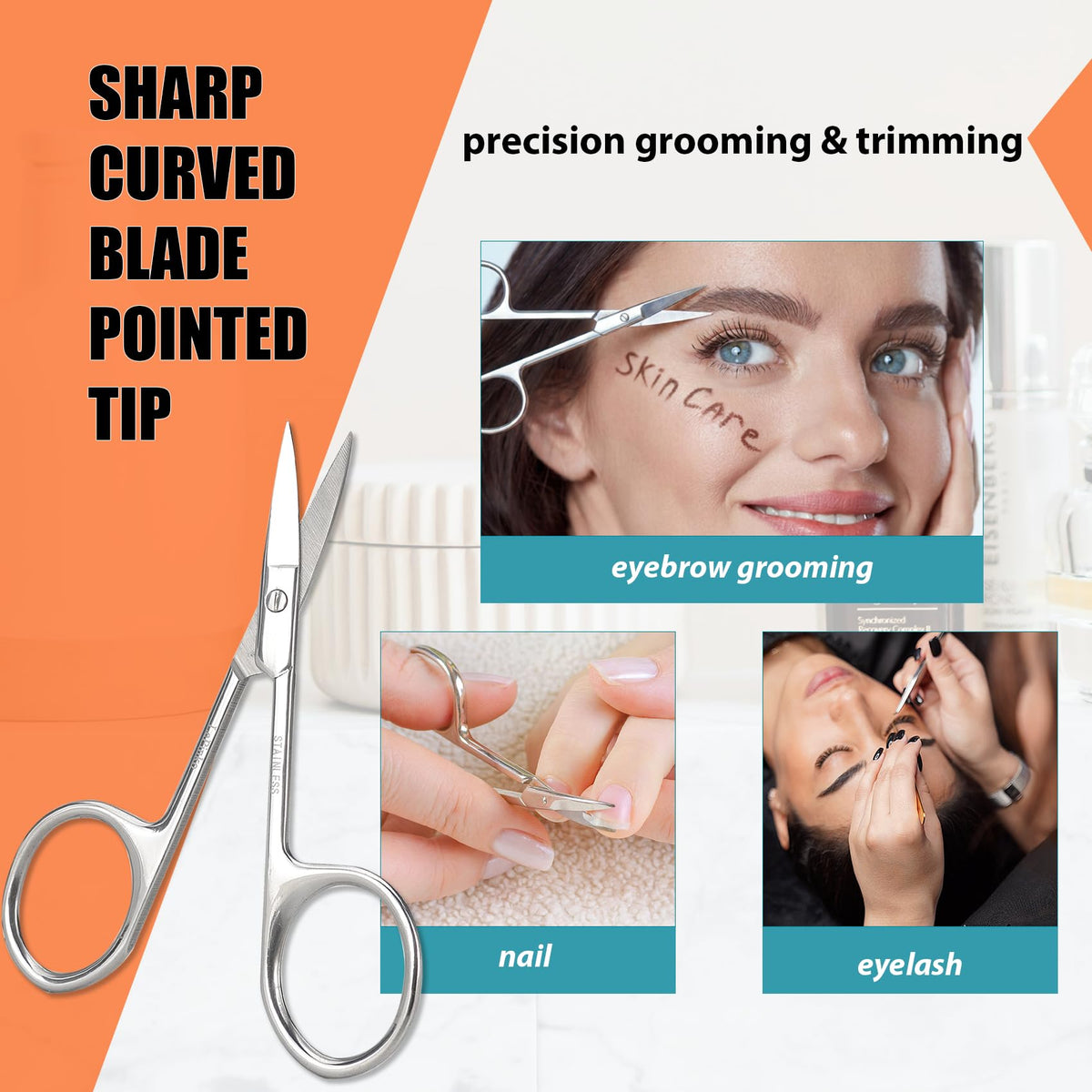 LePinko Facial Hair Scissors set on a bathroom counter