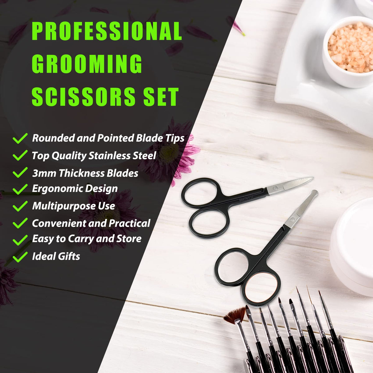 LePinko grooming scissors with rounded tips
