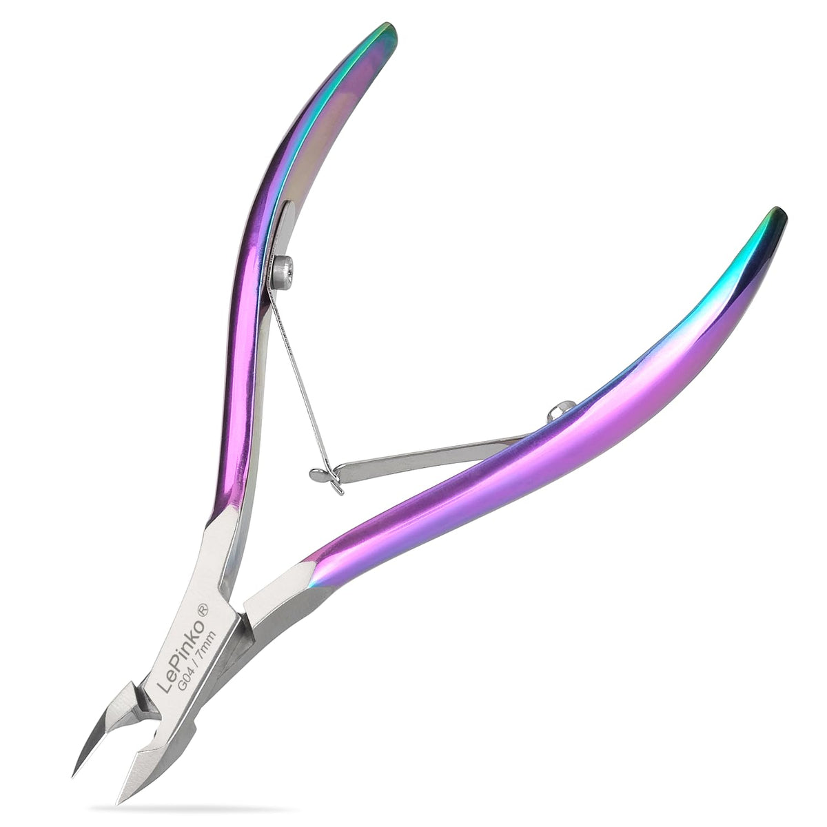 LePinko Professional Cuticle Trimmer Kit front view with rainbow colour