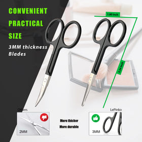 LePinko scissors set for eyebrows and nose hair