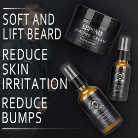 LEPONIX Shaving Kit includes sandalwood shaving cream and aftershave
