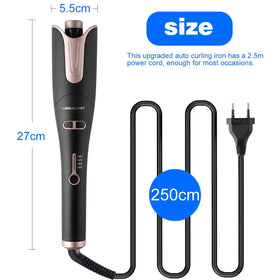 LESCOLTON Automatic Hair Curling Iron showing temperature settings