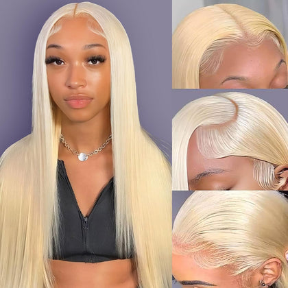 LETMIEO 20 Inch 613 Lace Front Wig front view