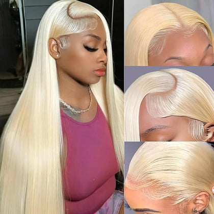 LETMIEO 24 Inch 613 Lace Front Wig front view