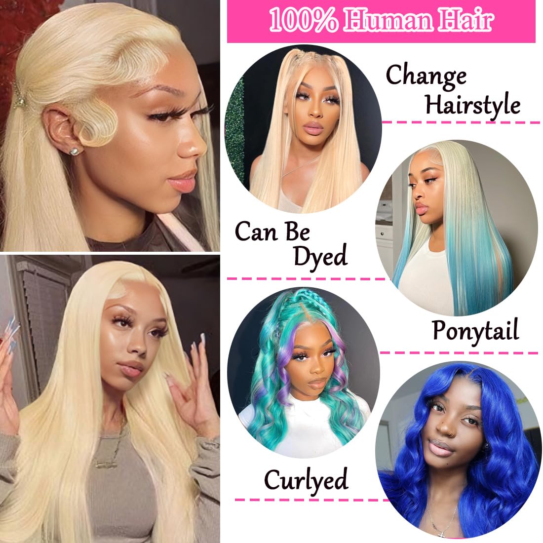 LETMIEO 30 Inch 613 Lace Front Wig packaging