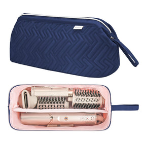 Leudes Hair Tools Travel Bag front view in blue
