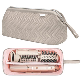 Leudes Hair Tools Travel Bag front view in camel colour