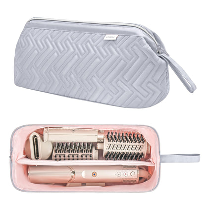 Leudes Hair Tools Travel Bag front view in light gray