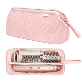 Leudes Hair Tools Travel Bag front view in pink