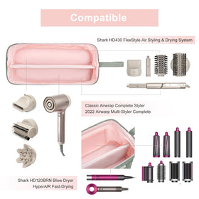 Leudes Hair Tools Travel Bag open with hair tools inside