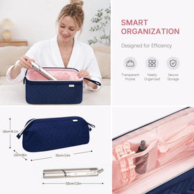 Leudes Hair Tools Travel Bag opened showing interior compartments