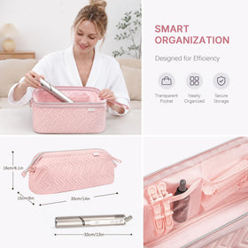 Leudes Hair Tools Travel Bag side view with zip