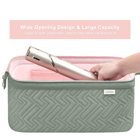 Leudes Hair Tools Travel Bag with hair accessories