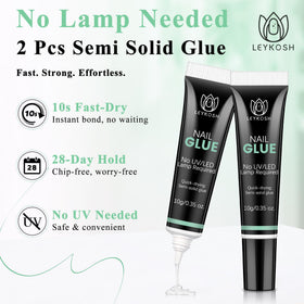 LEYKOSH Nail Glue bottle close-up showing fine tip