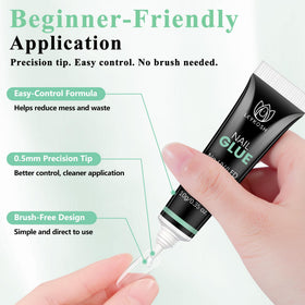 LEYKOSH Nail Glue for acrylic nails and tips