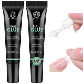 LEYKOSH Nail Glue for Press Ons 10g x 2 packaging front view