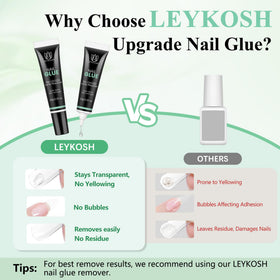LEYKOSH Nail Glue in use during nail application