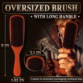 LIBERHAUS Men's Beard Brush side view showing soft boar bristles