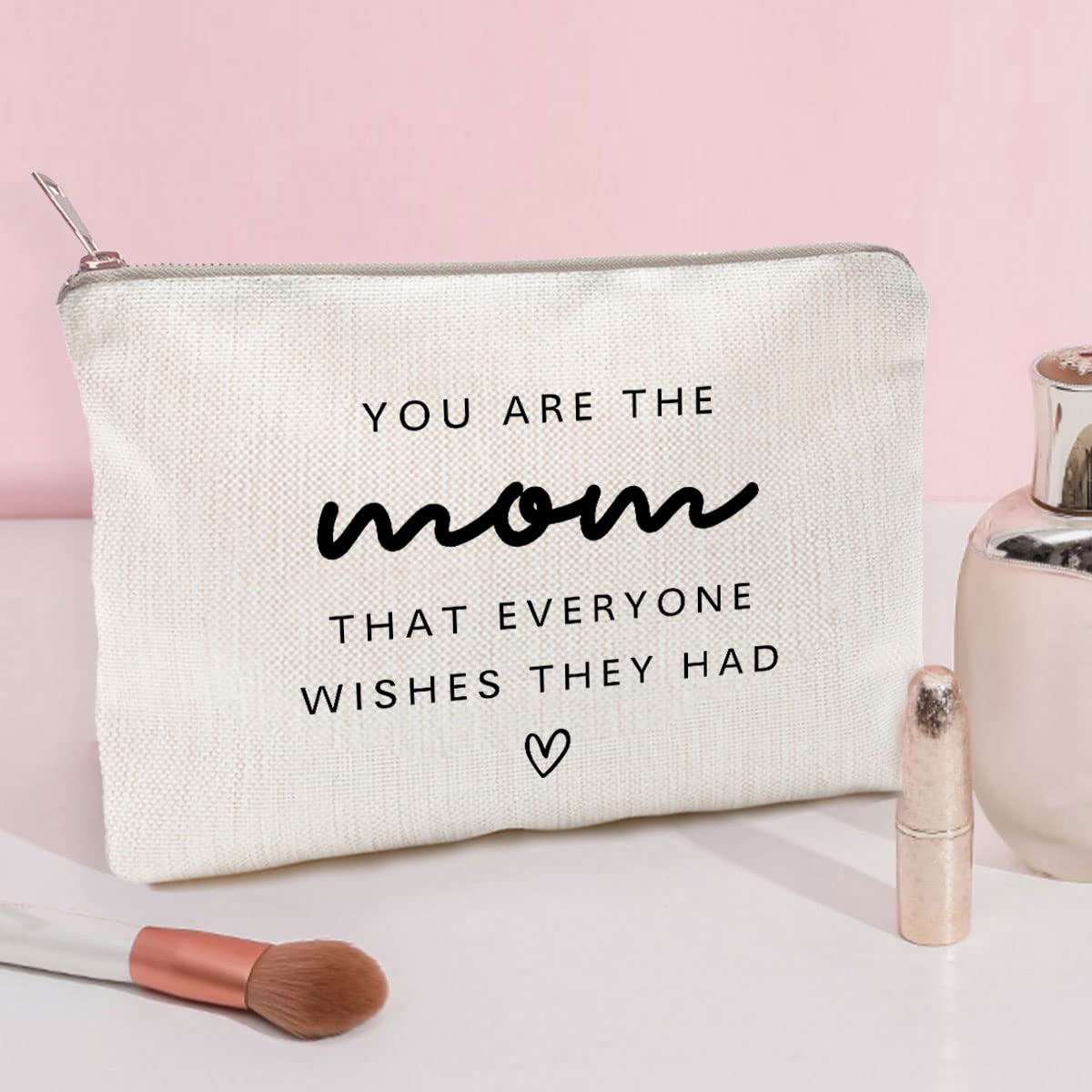 LICOBG Makeup Bag for Mom, spacious interior with cosmetics