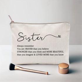 LICOBG Sister Makeup Case open with cosmetics inside