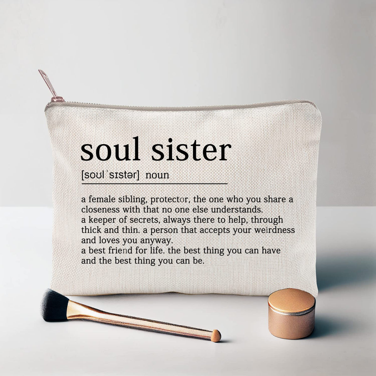 LICOBG Soul Sister Makeup Case open with cosmetics inside