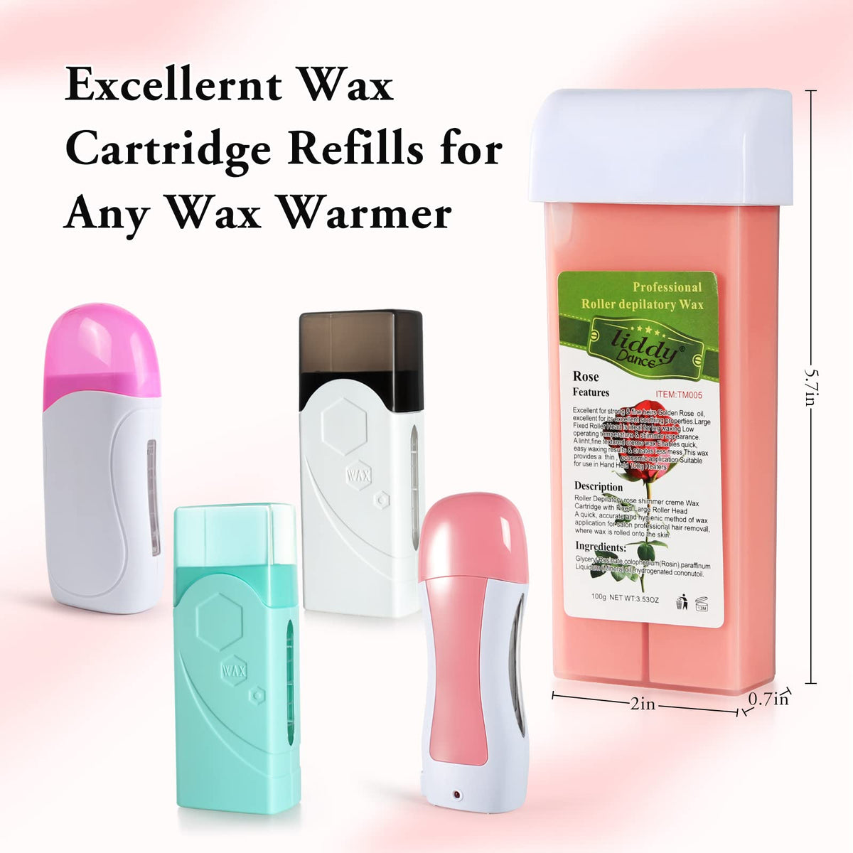 liddy Dance Rose Roll On Hair Removal Wax Refill being used