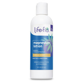 LIFE-FLO Magnesium Lotion 8oz front view with pump