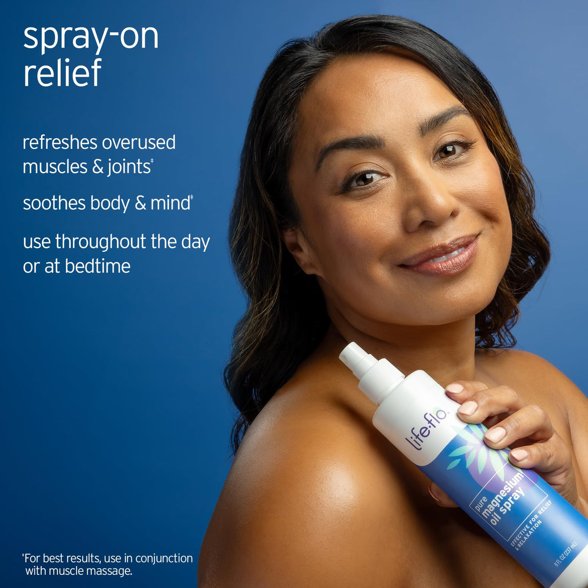 LIFE-FLO Magnesium Lotion and Oil Spray lifestyle scene