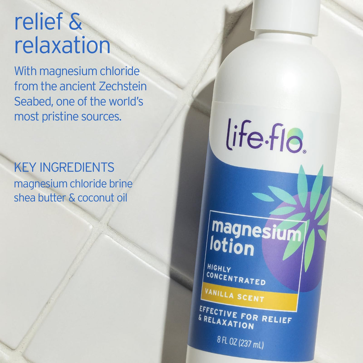 LIFE-FLO Magnesium Oil Spray 8oz Vanilla packaging