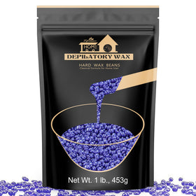 Lifestance Hard Wax Beans Hair Removal Kit 1lb Lavender front view